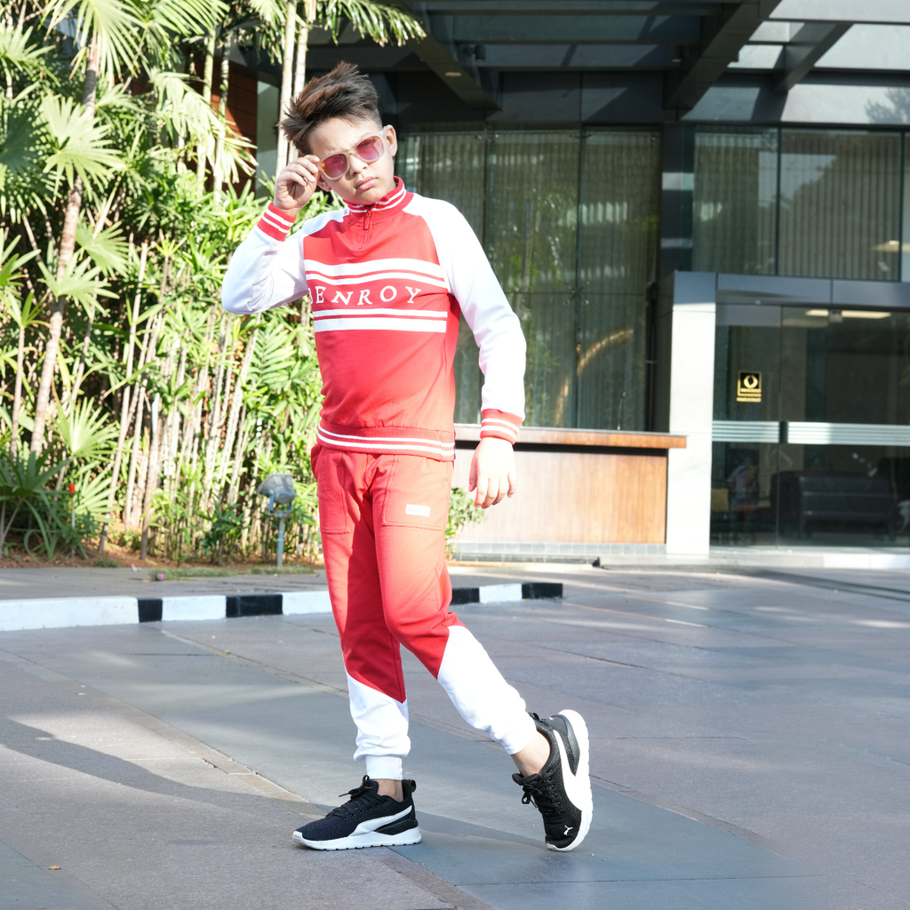 Red Varsity Track Co-ord Set