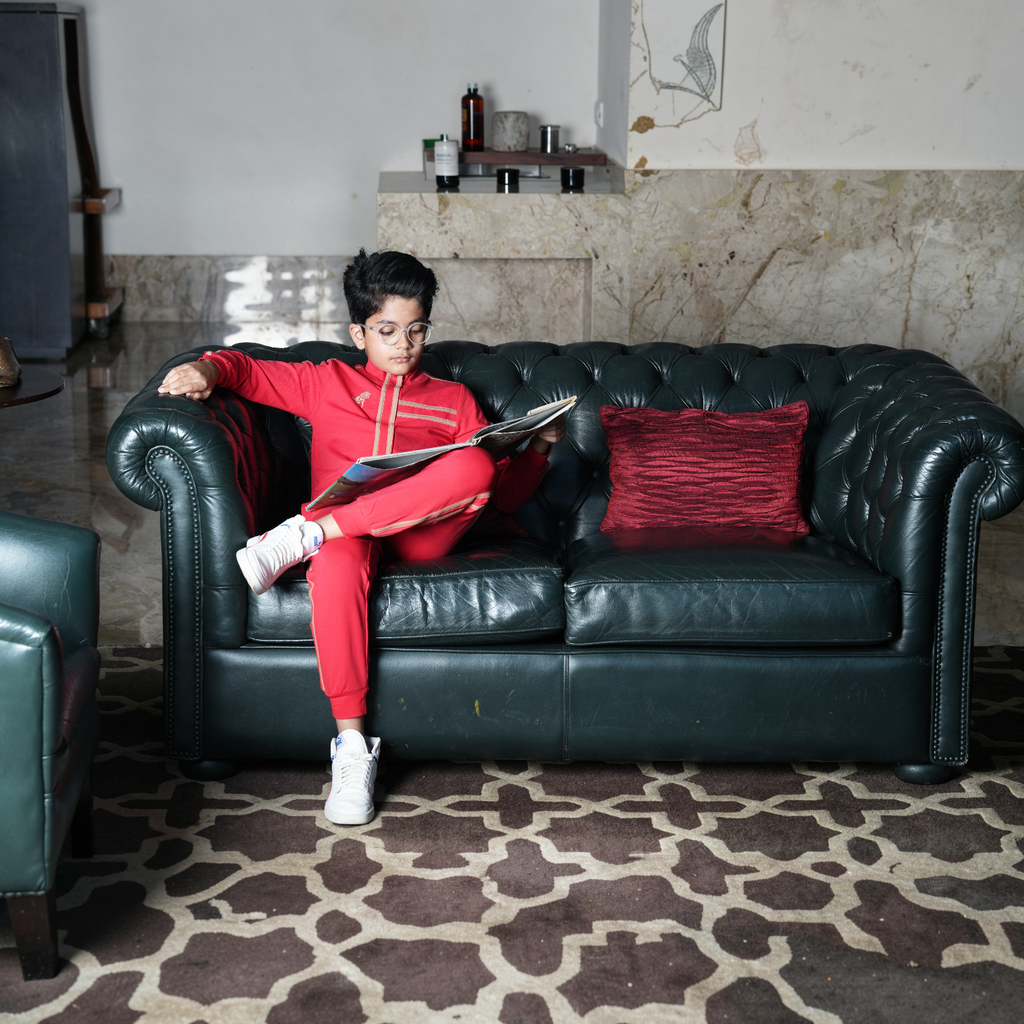 Red Contrast Track Co-ord Set