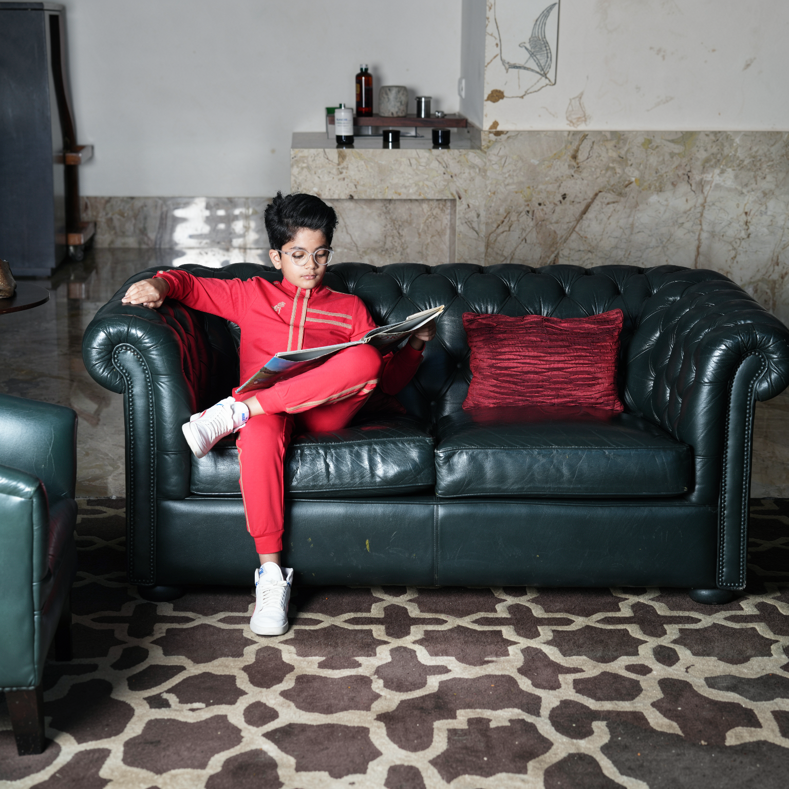Red Contrast Track Co-ord Set