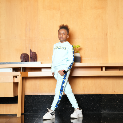 LT. Blue Camo Hoodie Co-ord Set