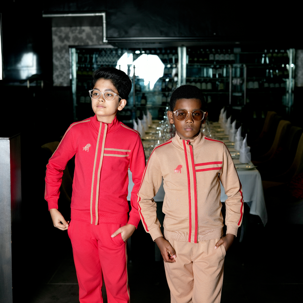 Red Contrast Track Co-ord Set