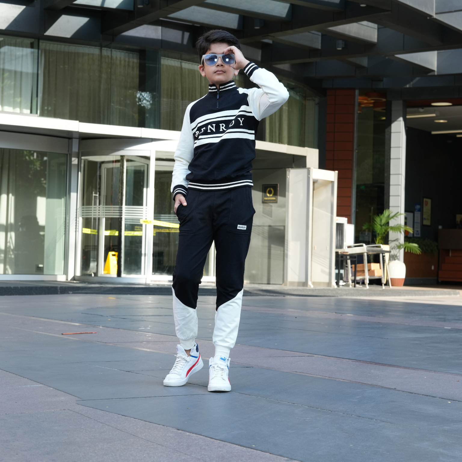 Black Varsity Track Co-ord Set